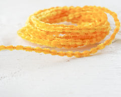 Caterpillar Bump Chenille - Vintage Harvest Gold Crushed Velvet Wired Trim, 3 Yds.