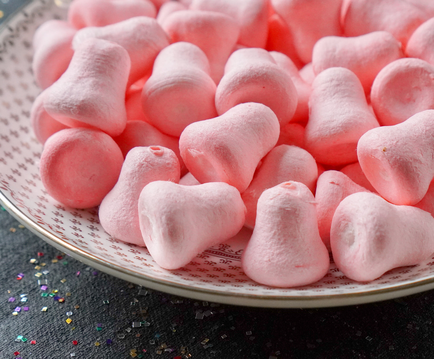 Mini Pink Bells - 20mm Tinted Spun Cotton Craft Shapes, 24 Pcs.