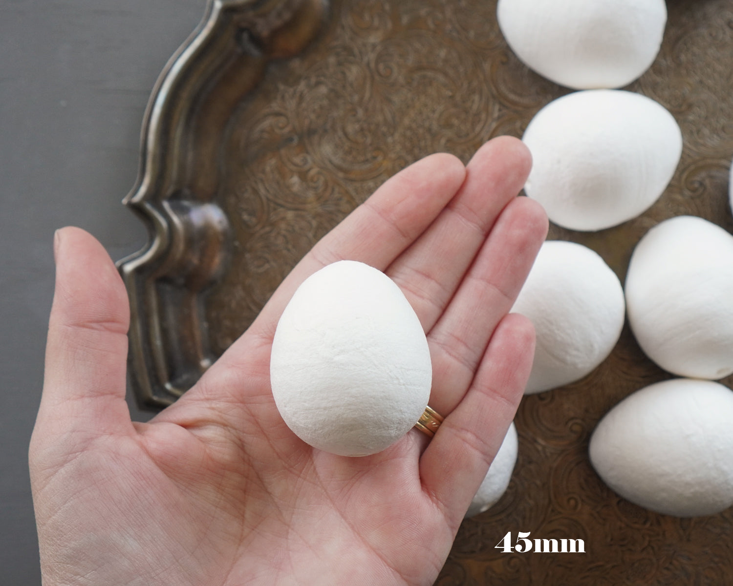 Spun Cotton Eggs, Vintage-Style Craft Shapes, Select by Size