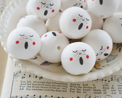 Spun Cotton Heads: CHOIR - Vintage-Style Cotton Doll Heads with Faces