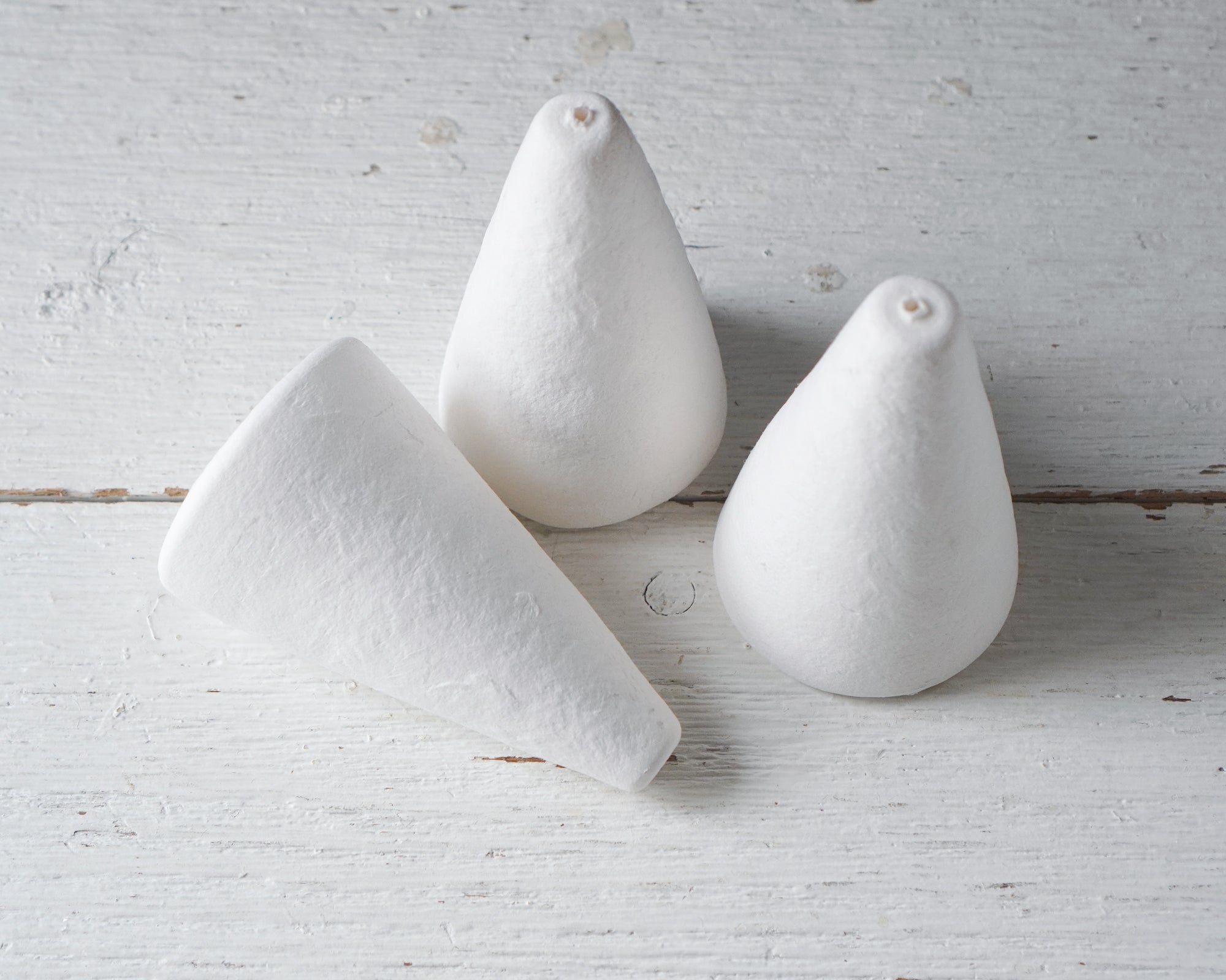 Large Spun Cotton Cone Body - Vintage-Style Angel Form Craft Shapes, 3 Pcs.