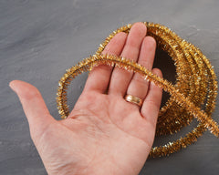 Gold Pipe Cleaner Roping - Wired Metallic Lurex Craft Trim, 3 Yds. – Smile  Mercantile Craft Co.