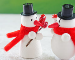 Snowman Craft Kit - DIY Spun Cotton Snowmen Christmas Decorations