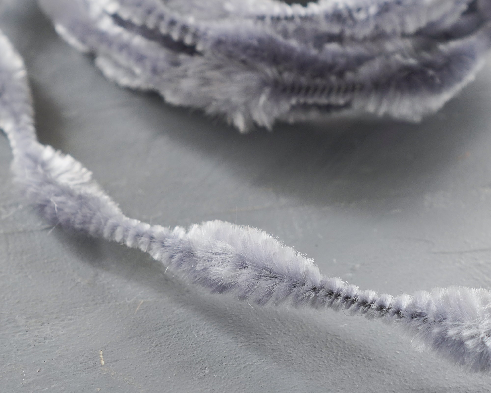 2 Inch Bump Chenille, Gray - Short Bump Pipe Cleaner Wired Craft Trim, 3 Yds.