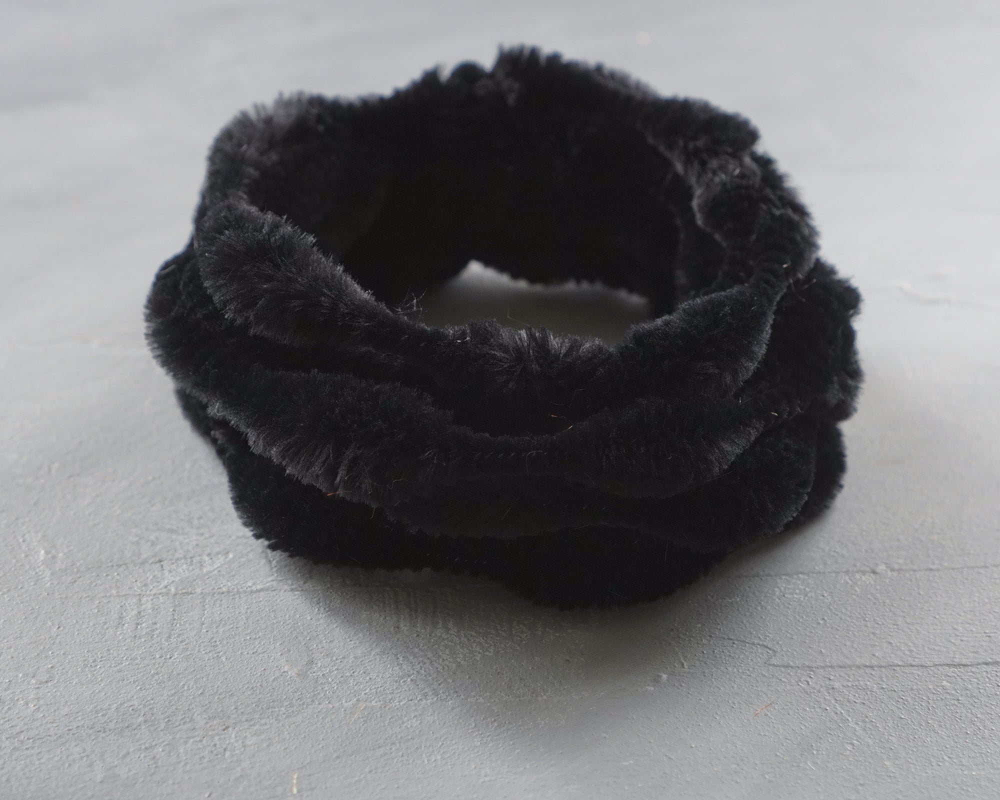 2 Inch Bump Chenille, Black - Short Bump Pipe Cleaner Wired Craft Trim, 3 Yds.