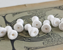 Miniature Spun Cotton Angel / Tiny Peg Doll - Vintage-Style Craft Shapes, 12 Pcs.