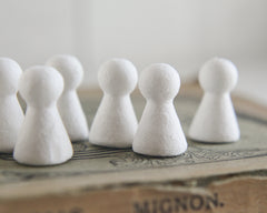 Miniature Spun Cotton Angel / Tiny Peg Doll - Vintage-Style Craft Shapes, 12 Pcs.