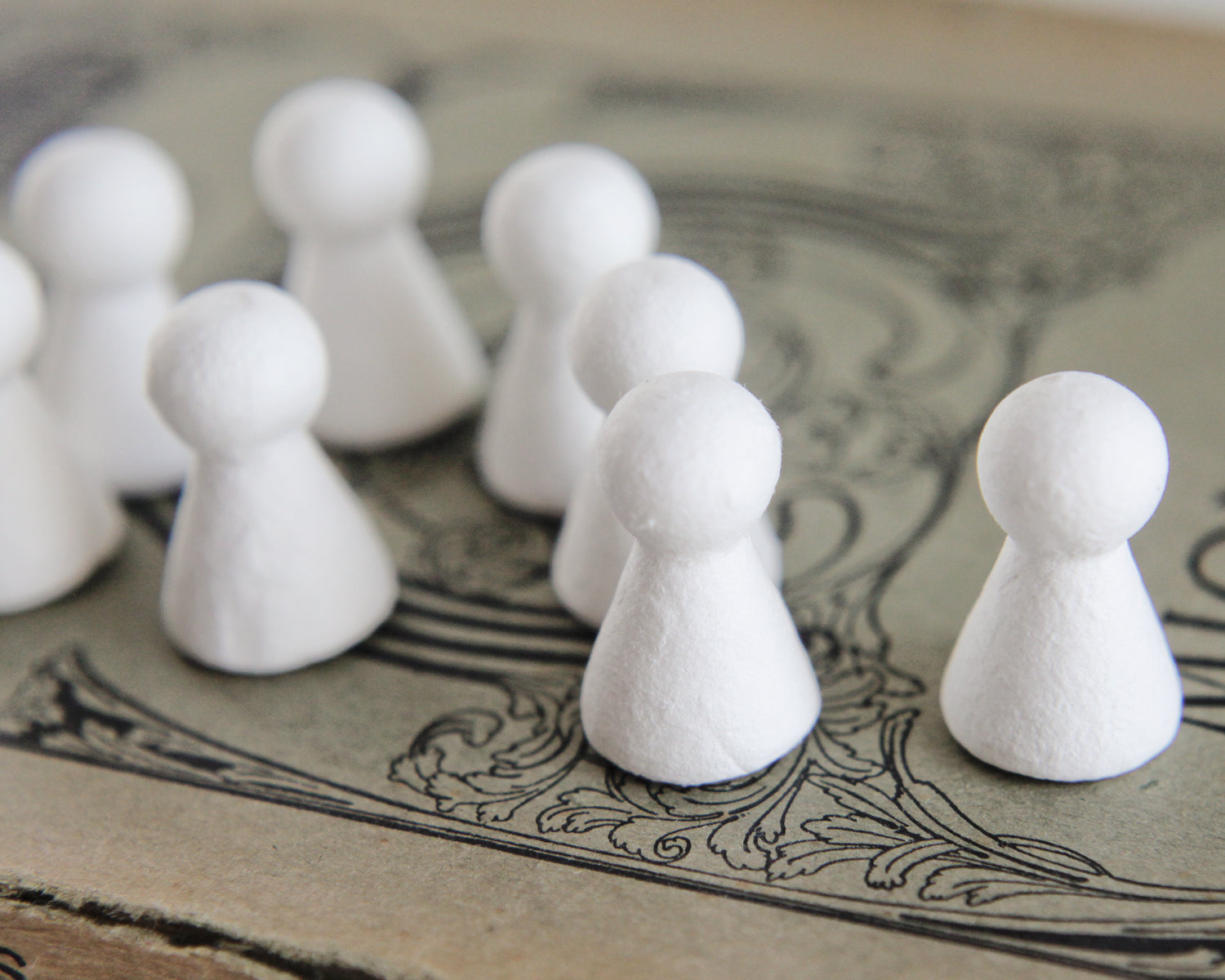 Miniature Spun Cotton Angel / Tiny Peg Doll - Vintage-Style Craft Shapes, 12 Pcs.