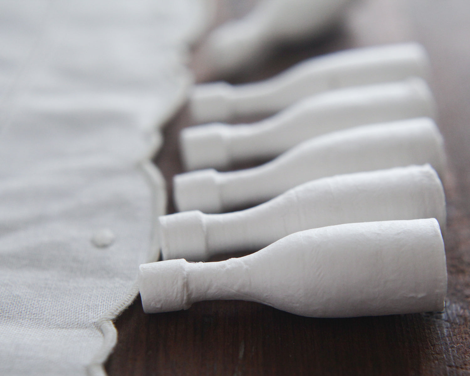 Spun Cotton Champagne Bottles - Miniature Wine Bottle Craft Shapes, 12 Pcs.