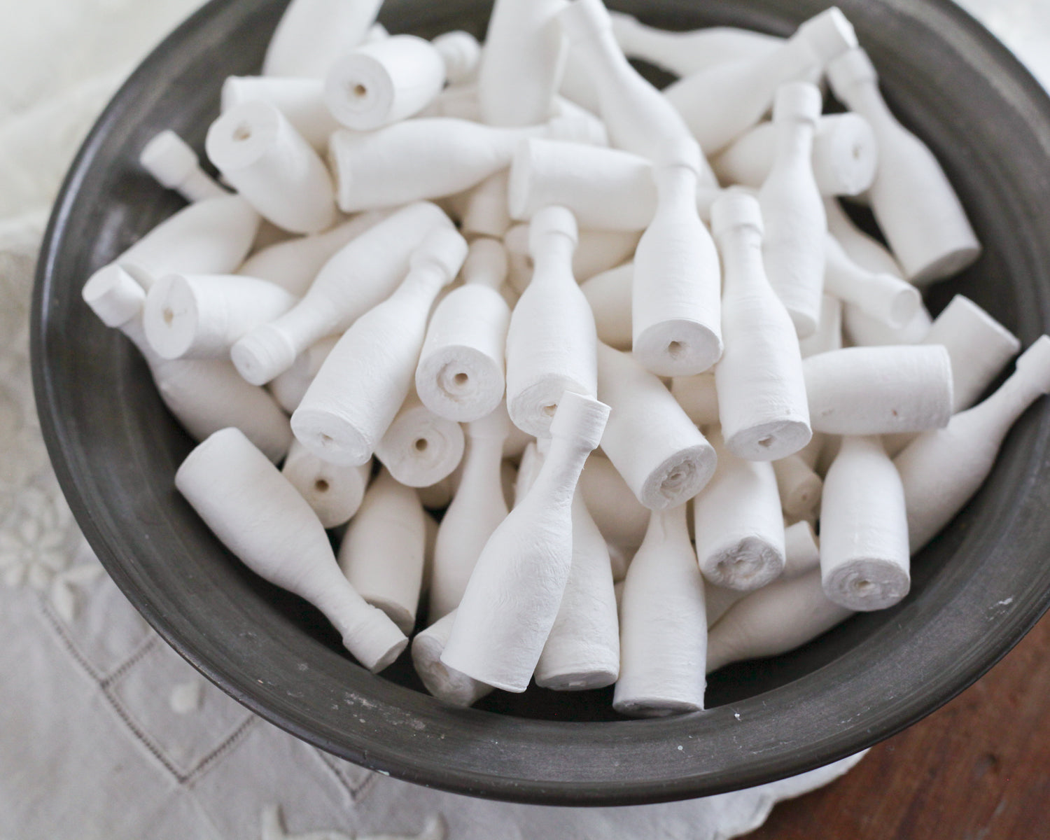Spun Cotton Champagne Bottles - Miniature Wine Bottle Craft Shapes, 12 Pcs.
