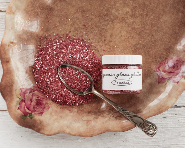 German Glass Glitter, Rose Pink