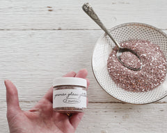 pink glass glitter