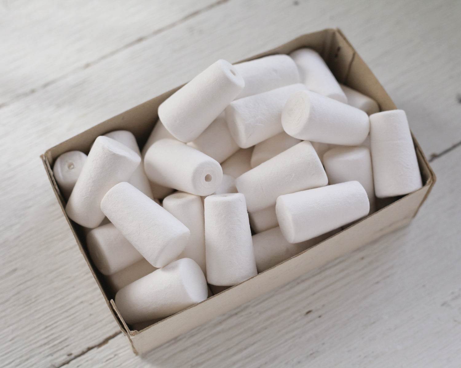 Spun Cotton Stoppers - 38mm Tapered Peg / Plug Craft Shapes, 8 Pcs.