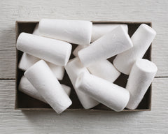 Large Spun Cotton Stoppers - 54mm Tapered Peg / Plug Craft Shapes, 5 Pcs.
