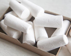 Large Spun Cotton Stoppers - 54mm Tapered Peg / Plug Craft Shapes, 5 Pcs.