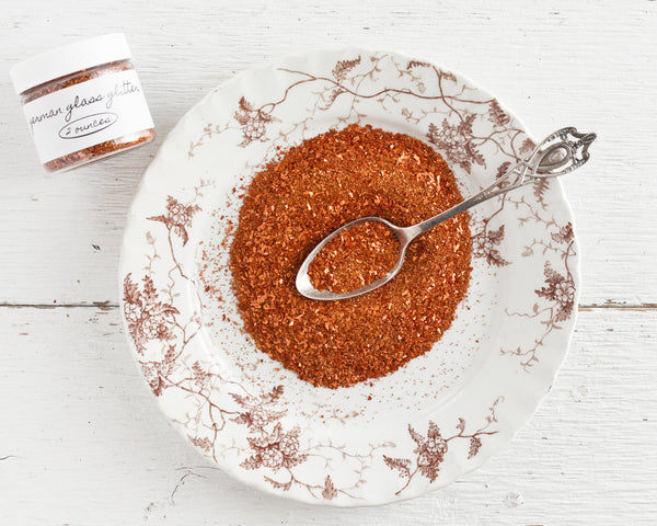 German Glass Glitter, Pumpkin Orange