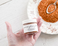 orange glitter