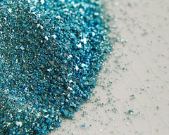 German Glass Glitter, Aqua Blue