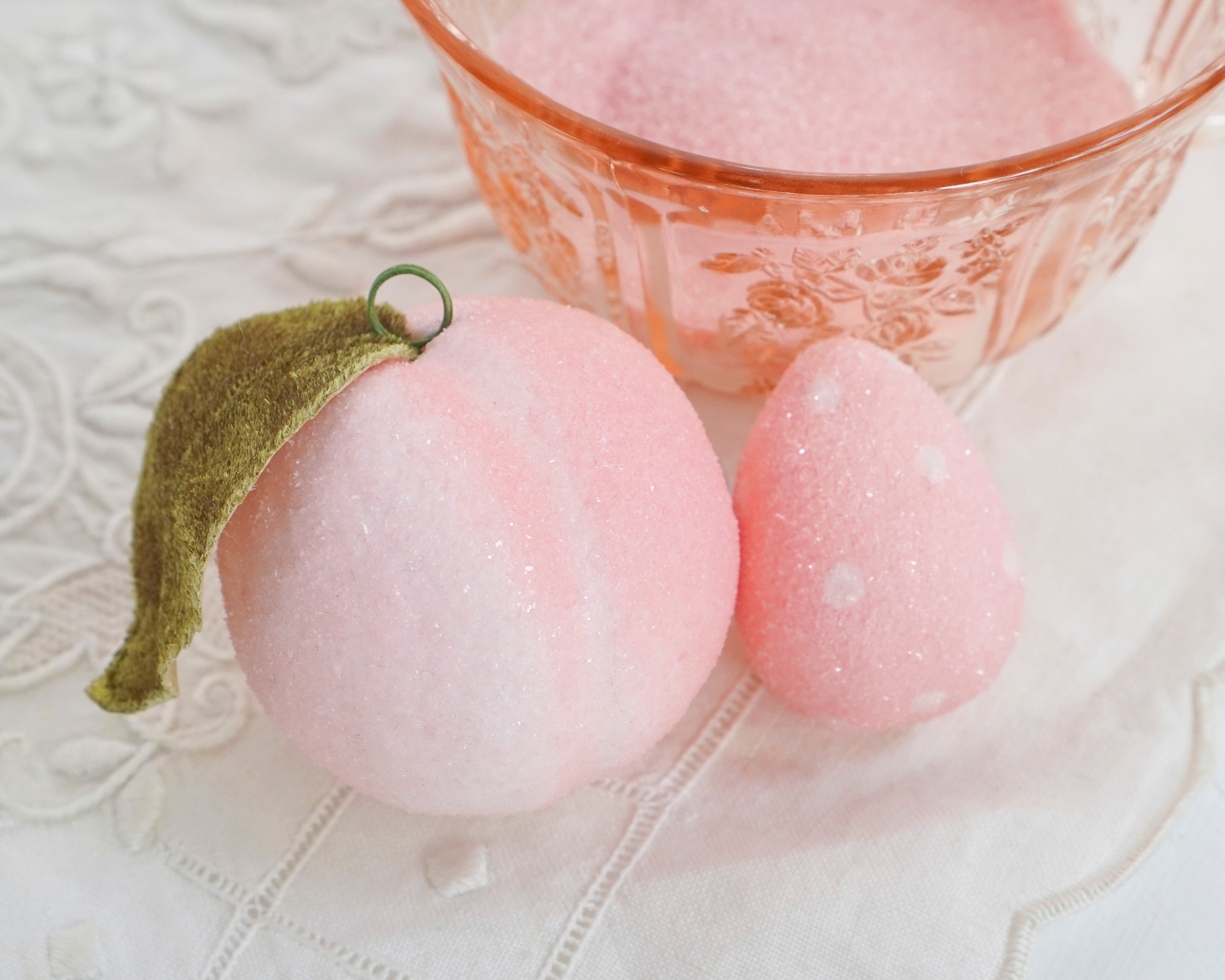 Depression Glass Glitter, Candy Pink