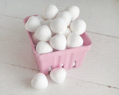 Spun Cotton Strawberries - Spun Cotton Fruit Craft Shapes, 8 Pcs.