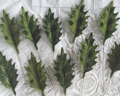 Velvet Holly Leaves, 10 Pcs.